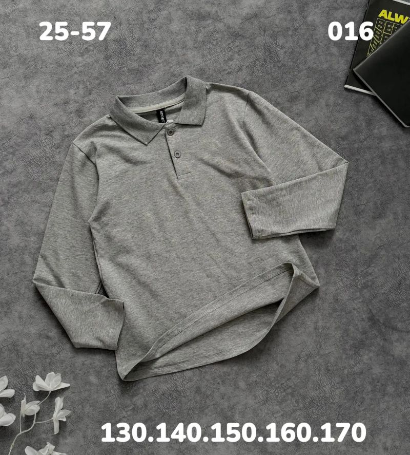 Поло 016 серый