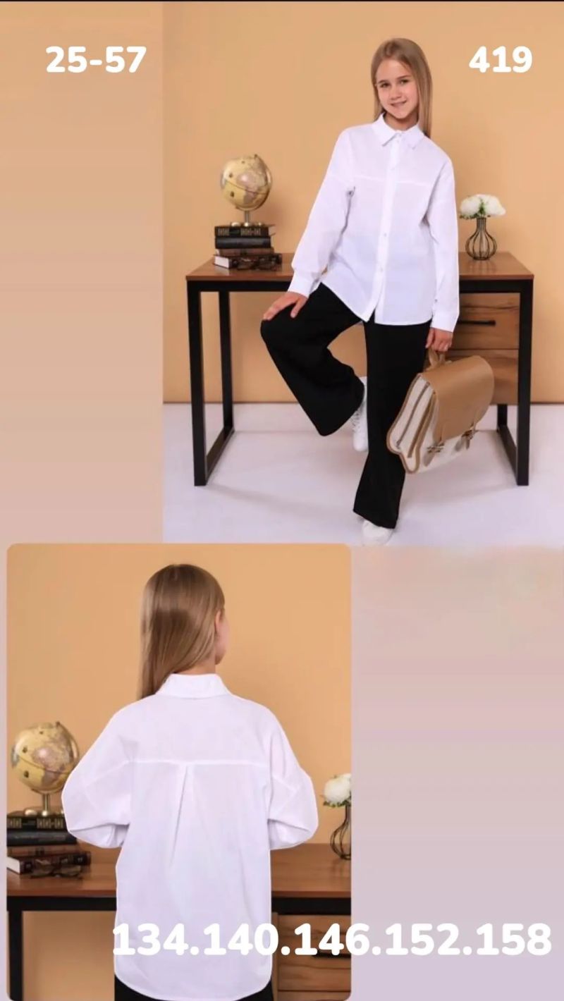 Блузка 419 белый